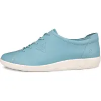Ecco SOFT 2.0 Damenschuhe - bequeme Schnür- Halbschuhe blau Freizeit NEU