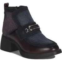MACIEJKA Damen Wildleder-Stiefeletten Burgund mit Reißverschluss, leicht gefüttert