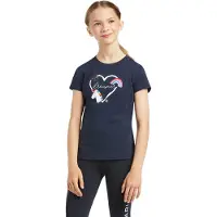Ariat Kinder T-Shirt SOMEDAY navy mit Pony Grafik, Größe:L