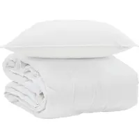 vidaXL Sommerdecke mit Kissen 2 Stk. Weiß Mikrofaser