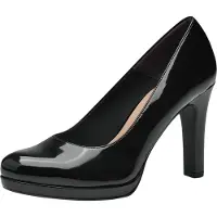 Tamaris Damen Pumps Plateau High Heel Blockabsatz 1-22426-41, Größe:40 EU, Farbe:Schwarz