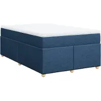 Syfax Boxspringbett mit Matratze Blau 120x200 cm Stoff