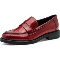 Marco Tozzi Damen Slipper mit Wechselfußbett Elegant, Rot (Dk.Red Pat.), 39 EU