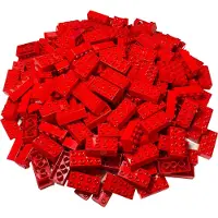 LEGO DUPLO 2x4 Steine Bausteine Grundbausteine Rot - 3011 NEU! Menge 80x