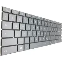 T-ProTek DEUTSCHE - Tastatur Schwarz, Grau Beleuchtung kompatibel für MSI GS66 Stealth 12UH//12UHS (MS-16V5)