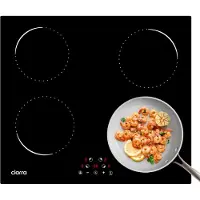 CIARRA Einbau Induktionskochfeld 60 cm Kochfelder 4 Zonen Timer 6000W VM4BIH-C
