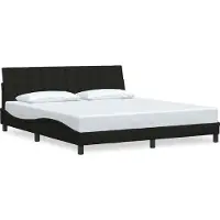 Syfax Bettgestell ohne Matratze "Hanko" Schwarz 180x200 cm Stoff