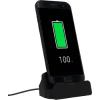 Avizar , Ladestation mit USB-C Anschluss für Aufladen und Synchronisierung, Schwarz