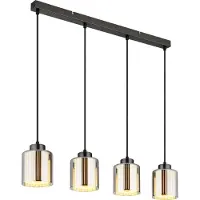 Globo Design-Pendellampe Felicia Gunmetal 4-Lighter