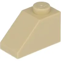 LEGO 250 Stück Schrägsteine 1x2 mit 45°, Beige