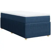 Syfax Boxspringbett mit Matratze Blau 90x190 cm Stoff