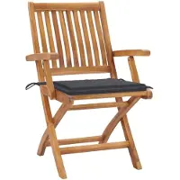 vidaXL "SALE 2026" Klappbare Gartenstühle mit Kissen 8 er-set - Hohe Qualität - Massivholz Teak - Gartenstühle DE 339580