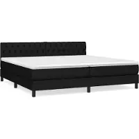Syfax Boxspringbett mit Matratze Schwarz 200x200 cm Stoff