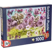 Schmidt Puzzle Violette Blüten - 1000 Teile - Blumenmotiv