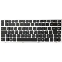 T-ProTek DEUTSCHE - schwarz + silber Rahm + backlit Tastatur für Sony Vaio VPCS13V5002B