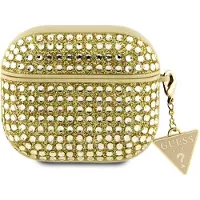 GUESS Apple AirPods 3 Case Rhinestone Triangle Charm Schutzhülle Etui