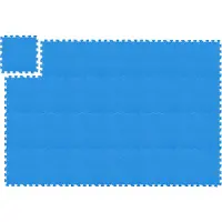 Relaxdays 48 x Bodenschutzmatte, Puzzlematten für Sport & Fitnessgeräte, 30x30 cm, 4,32 m², Schaumstoff, BPA-frei, blau