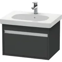 Duravit Ketho Waschtischunterbau wandhängend Graphit Matt 600x455x410 mm , KT667004949