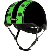 Melon Helmets Double Green Black, Integralhelm, Hartschalenbau