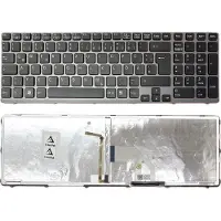 T-ProTek DEUTSCHE - Tastatur mit grau Rahmen Beleuchtung version 1 für Sony Vaio SVE1511