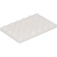 LEGO 250 Stück Bauplatten, 4x6, Weiß