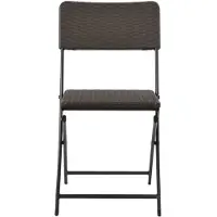 vidaXL Cloris DesignMöbel Gartenstühle - Braun Klappbare Gartenstühle 2er-set HDPE und Stahl Braun Schlichtes2954842