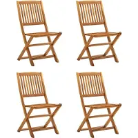 vidaXL "2026 Promotion" Klappbare Gartenstühle 4 Stk. - Hohe Qualität - Massivholz Akazie - Gartenstühle CC26493