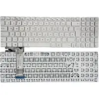 T-ProTek DEUTSCHE - Silber Tastatur Keyboard Ohne Rahmen mit Beleuchtung kompatibel für ASUS GL752VW