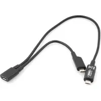 System-S Micro USB Eingang zu 2x Micro USB Ausgang Kabel Splitter