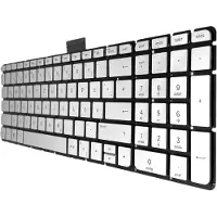 T-ProTek Tastatur - Farbe: Silber - mit Beleuchtung - ohne Rahmen Deutsches Tastaturlayout kompatibel für HP Pavilion 17G-BR