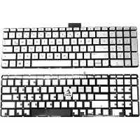 T-ProTek Tastatur - Farbe: Silber - mit Beleuchtung - ohne Rahmen Deutsches Tastaturlayout kompatibel für HP Pavilion 17-AK