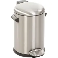 EKO Treteimer Abfalleimer matt Edelstahl 3 Liter Belle Deluxe silber