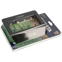 Varta LCD-Universal-Ladegerät + AA, AAA, C, D und 9 V (NiMH-Akkus, inkl. USB-C-Kabel), schwarz, 9V, AA, AAA, C, D