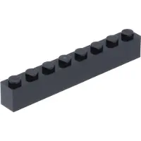 LEGO 250 Stück 3008 Stein Brick 1x8 Part Basic Steine 250 Schwarz