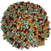 LEGO 100 Stück 1x2 Profilmauersteine, bunt gemischt