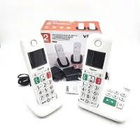 Gigaset E290A Duo, Analoges/DECT-Telefon, Kabelloses Mobilteil, Freisprecheinrichtung, 150 Eintragungen, Anrufer-Identifikation, Weiß