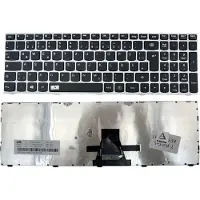 T-ProTek DE Tastatur mit Silber Rahmen Ohne Beleuchtung kompatibel für Lenovo Ideapad G70-70, G70-80