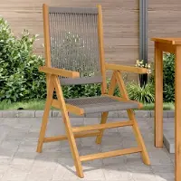 vidaXL "im Angebot" Gartenstühle 2 Stk. - bis 150 kg - Grau Massivholz Akazie und Polypropylen - Stapelsessel CC16882