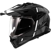 LS2 Helmets LS2 MX702 Pioneer II Hill Motocross Helm, schwarz matt/weiß, M (57/58)