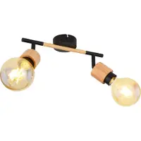 Globo Lighting Strahler Metall schwarz matt, 2x E27