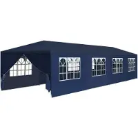 vidaXL Möbel Gartenzelt 3x12 m Blau - Pavillons & Partyzelte &9722