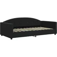 Syfax Tagesbett Schwarz 100x200 cm Samt