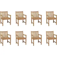 vidaXL "2024 Moderne" Gartenstühle 8 Stk. Massivholz Teak - Gartenstühle Neu6305700