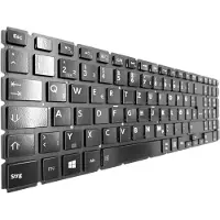 T-ProTek DE schwarz Glossy Tastatur mit Beleuchtung ohne Rahm kompatibel für Toshiba Satellite L50B
