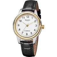 Regent Damen Uhr Lederarmband Leder Armbanduhr Analog schwarz URF1568
