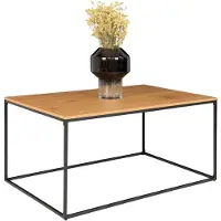 House Nordic Haus-Nordischer Couchtisch-Avery-Eiche-farbig-schwarz