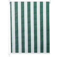 Mendler Rollo HWC-D52, Fensterrollo Seitenzugrollo Jalousie, 100x230cm Sonnenschutz Verdunkelung blickdicht grün/weiß