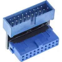 InLine USB 3.0 Adapter intern, Pfostenanschluss Stecker/Buchse, unten gewinkelt, Mehrfarbig