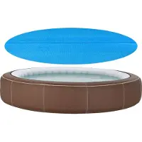 En.casa Solar Poolabdeckung aus PE rund 549 cm Blau