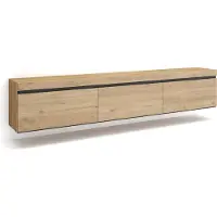 Skraut Home TV-Schrank, Lowboard, 240x35x45 cm, Hängend, Eiche farbe